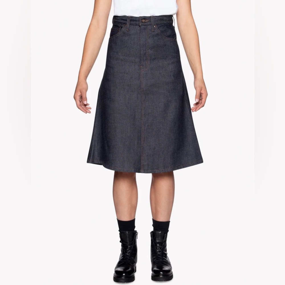 Naked & Famous Denim Dark Indigo A-Line Denim Skirt